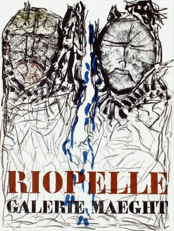 海报 Riopelle - AFFICHE EN LITHOGRAPHIE pour l'exposition à la Galerie Maeght en 1974
