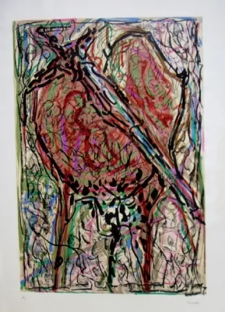 石版画 Riopelle - Oiseau