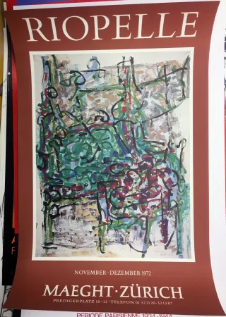 海报 Riopelle - RIOPELLE 72 : Exposition à la Galerie Maeght à Zürich en 1972.