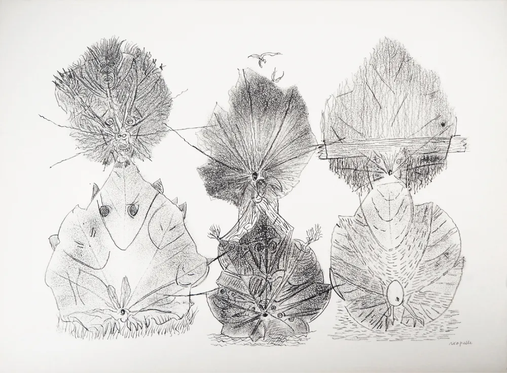 石版画 Riopelle - TOTEMS DE LA NATURE (de la suite 