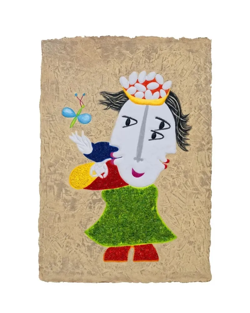 版画 Ripolles - Chica con huevos