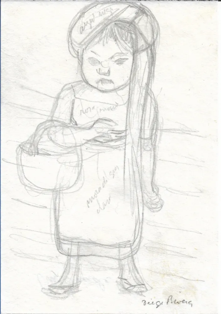 无技术 Rivera - Niña con cesta / Girl with Basket