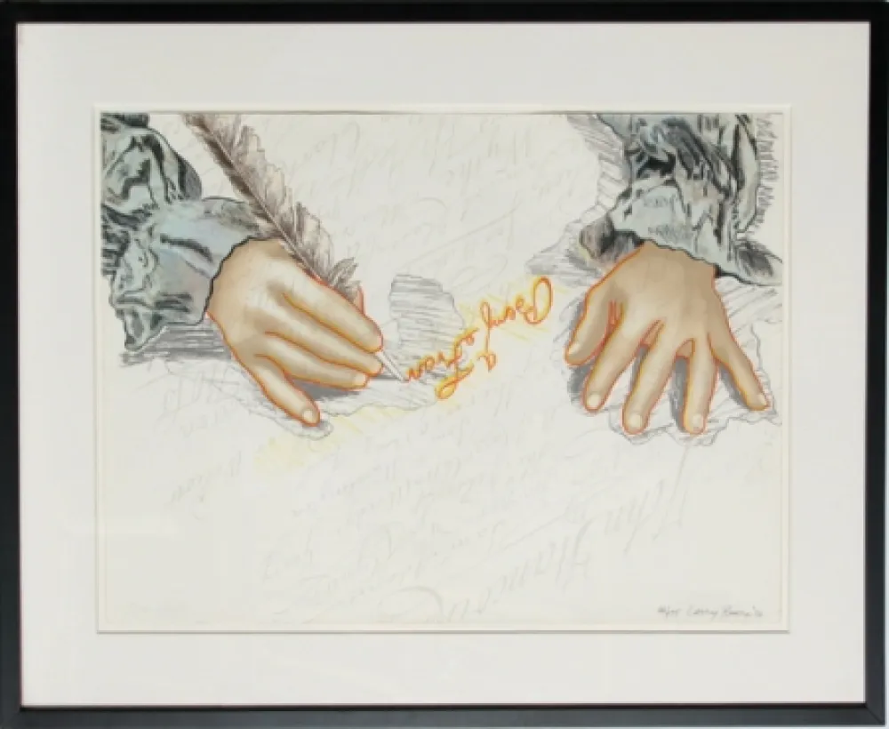 石版画 Rivers - Big B Signs Up