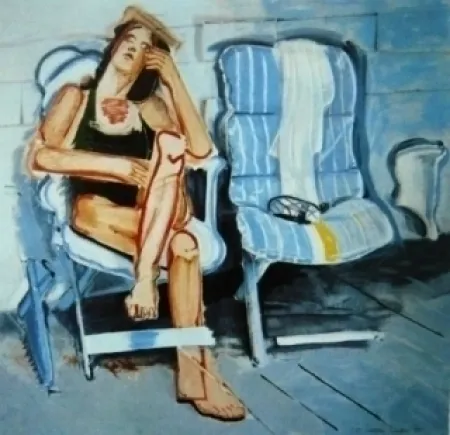 丝网印刷 Rivers - House of cards blue