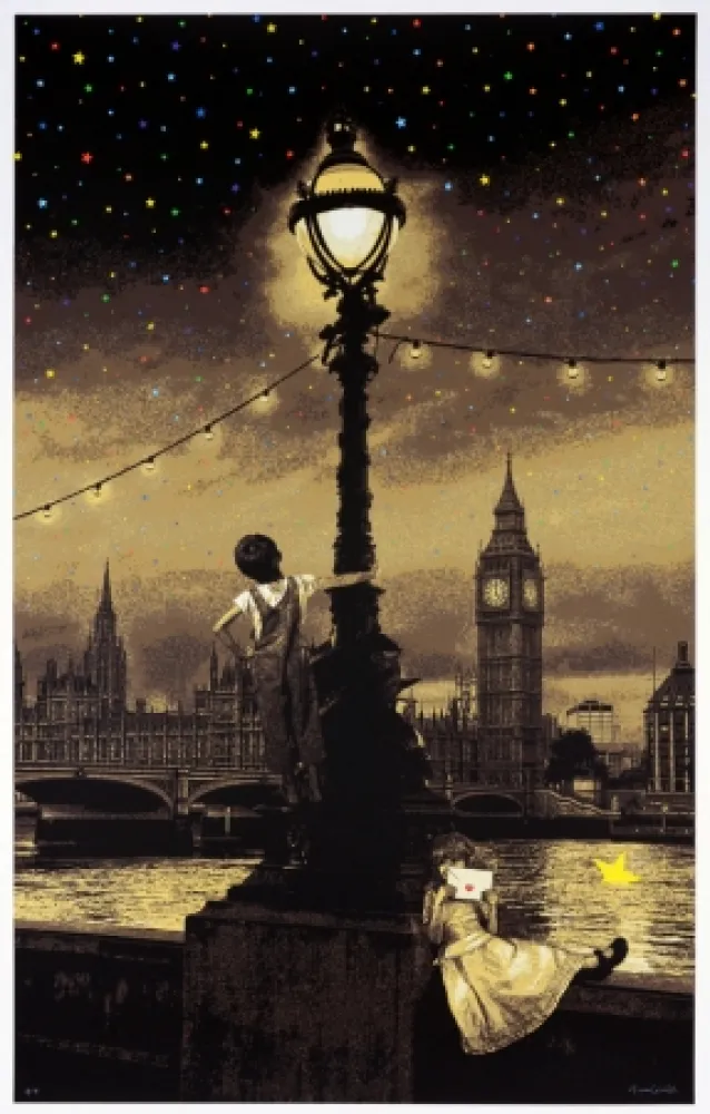 丝网印刷 Roamcouch - When you wish upon a star - London (sepia edition)