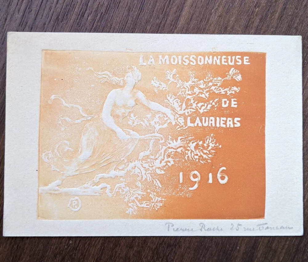 无技术 Roche - La moissonneuse de lauriers (greeting card for 1916)