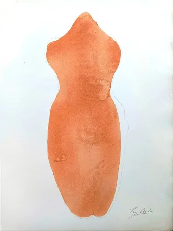 石版画 Rodin - Auguste RODIN (1840-1917) - Nude, 1902 - Jardin des Supplices, Lithograph in colour, 1902, Ed. Ambroise Vollard 