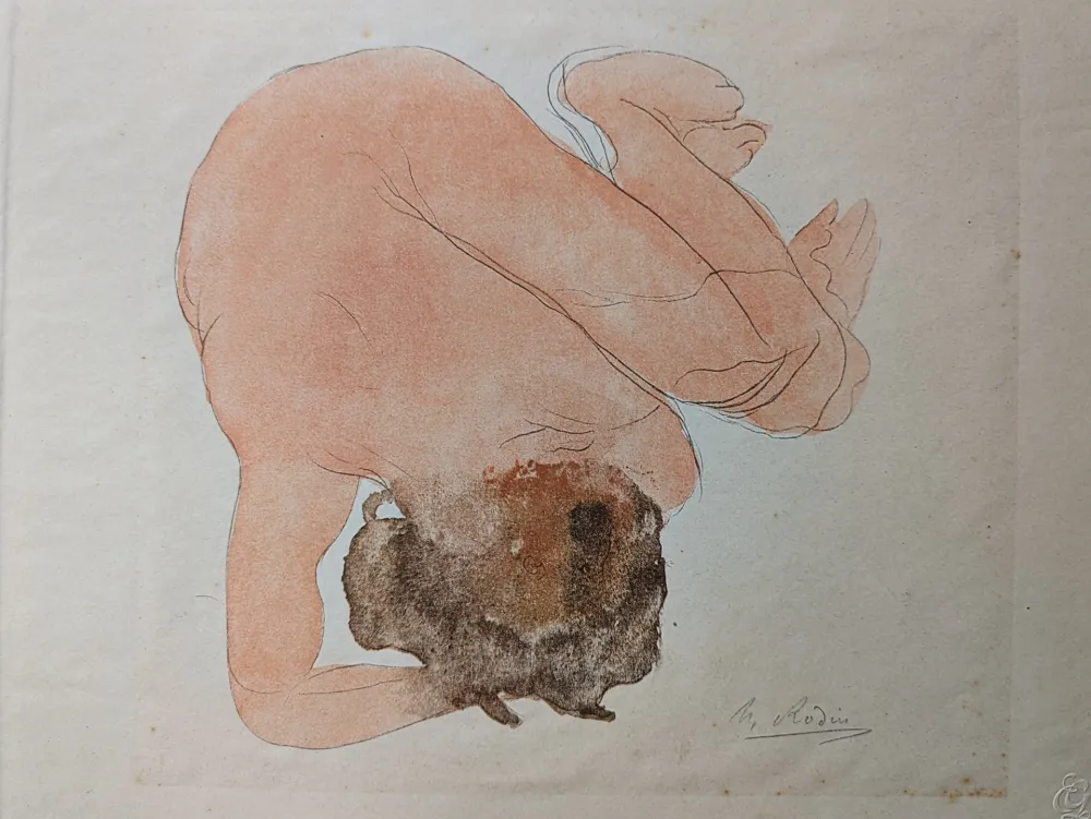 石版画 Rodin - Auguste RODIN - Nude, 1920 - Twelve Watercolours of Auguste Rodin, 1920