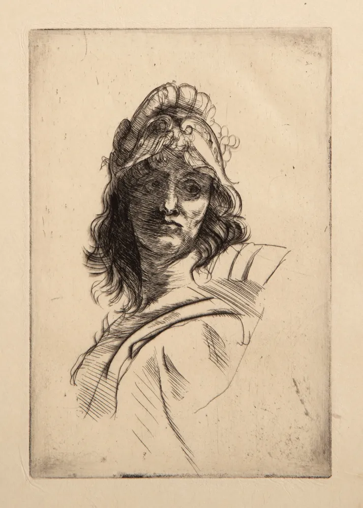 版画 Rodin - Buste de Bellone