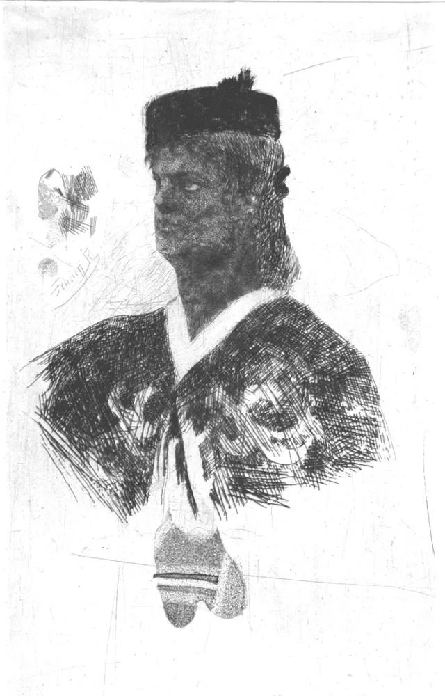 蚀刻版画 Rops - La femme au boléro