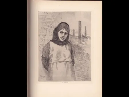 版画 Rops - La grève / The Strike