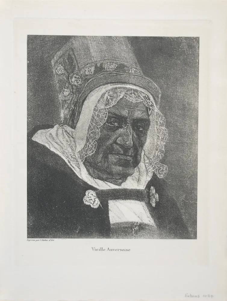 版画 Rops - Vieille Anversoise
