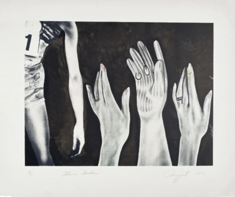 石版画 Rosenquist - Flower Garden