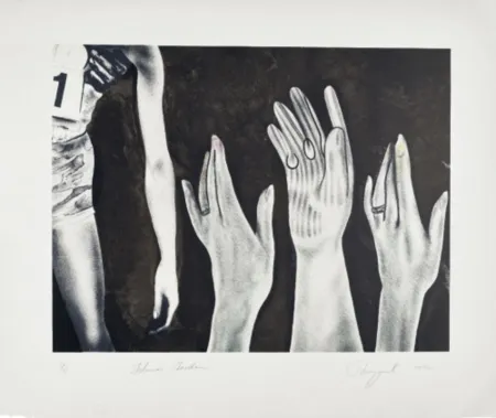 石版画 Rosenquist - Flower Garden