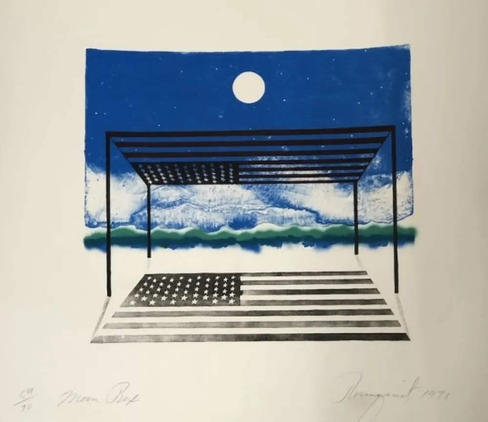 石版画 Rosenquist - Moon box