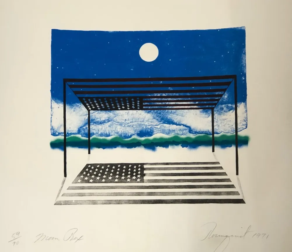 石版画 Rosenquist - Moon box