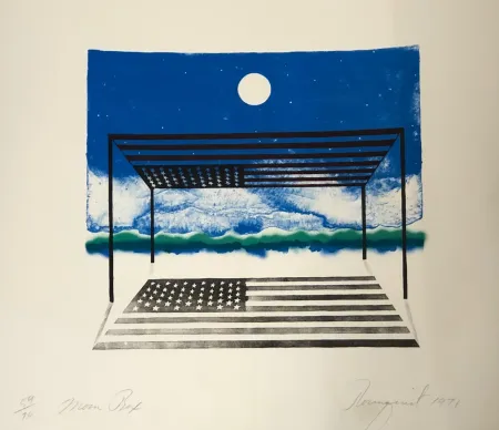 石版画 Rosenquist - Moon box
