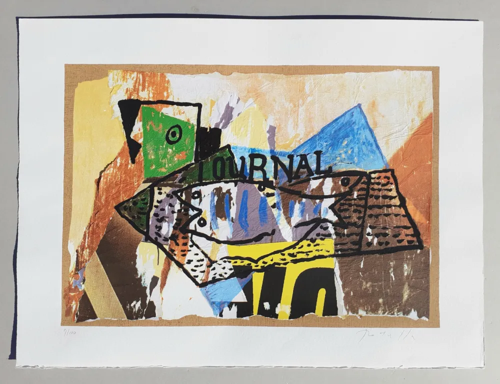 丝网印刷 Rotella - Il giornale di Picasso