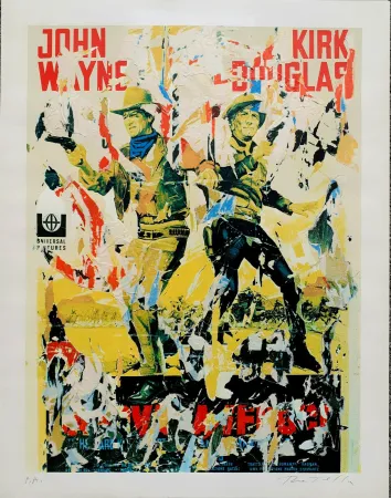 丝网印刷 Rotella - John Wayne - Kirk Douglas