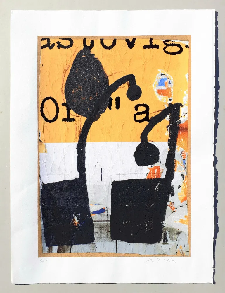 丝网印刷 Rotella - Mirò in nero