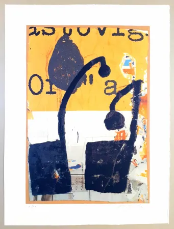 丝网印刷 Rotella - Mirò in nero