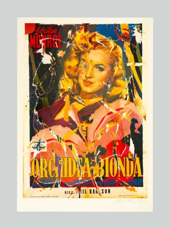 丝网印刷 Rotella - Orchidea bionda