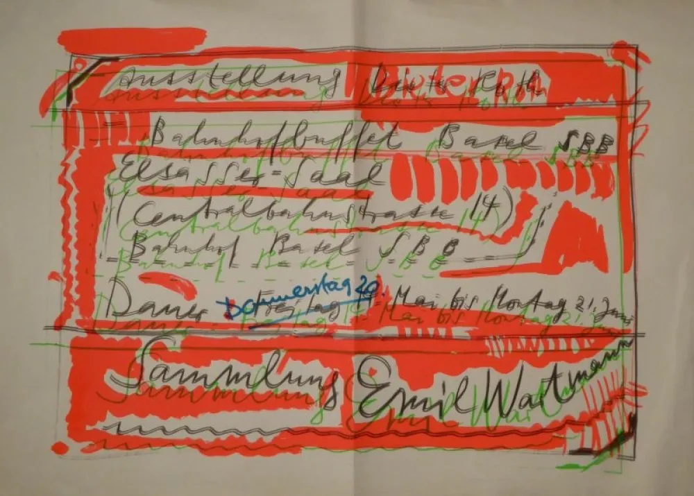 丝网印刷 Roth - „Ausstellung Dieter Roth / Bahnhofbuffet Basel SBB...