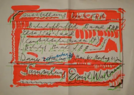 丝网印刷 Roth - „Ausstellung Dieter Roth / Bahnhofbuffet Basel SBB...