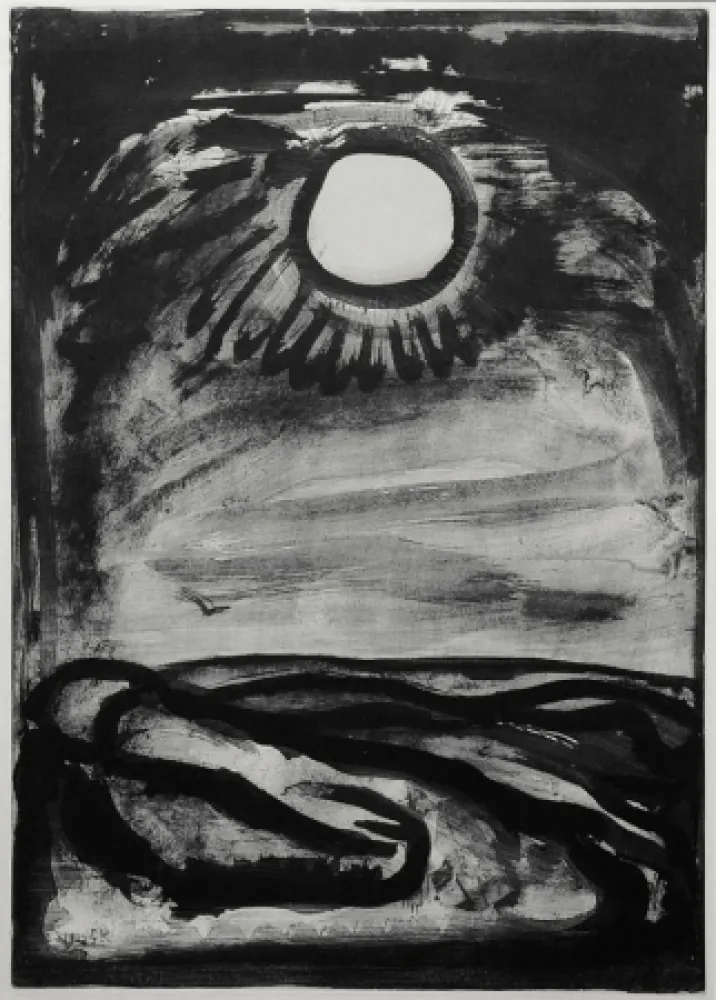 飞尘腐蚀法 Rouault - Chantz Matines (plate 29 from Miserere)