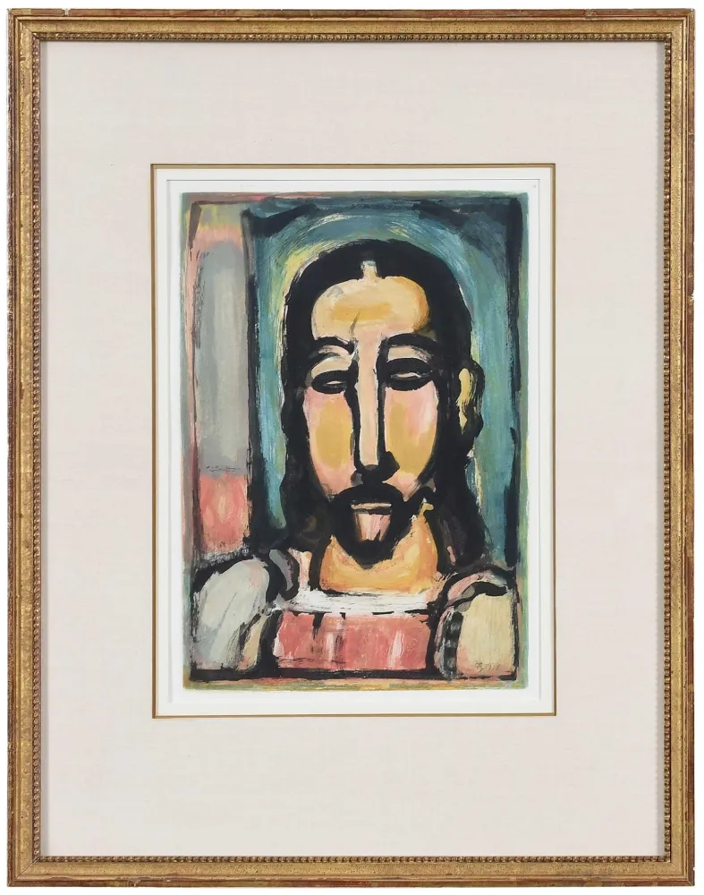 蚀刻飞尘法 Rouault - Christ de face