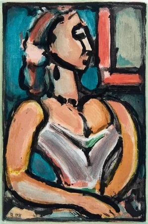 飞尘腐蚀法 Rouault - Femme fiere