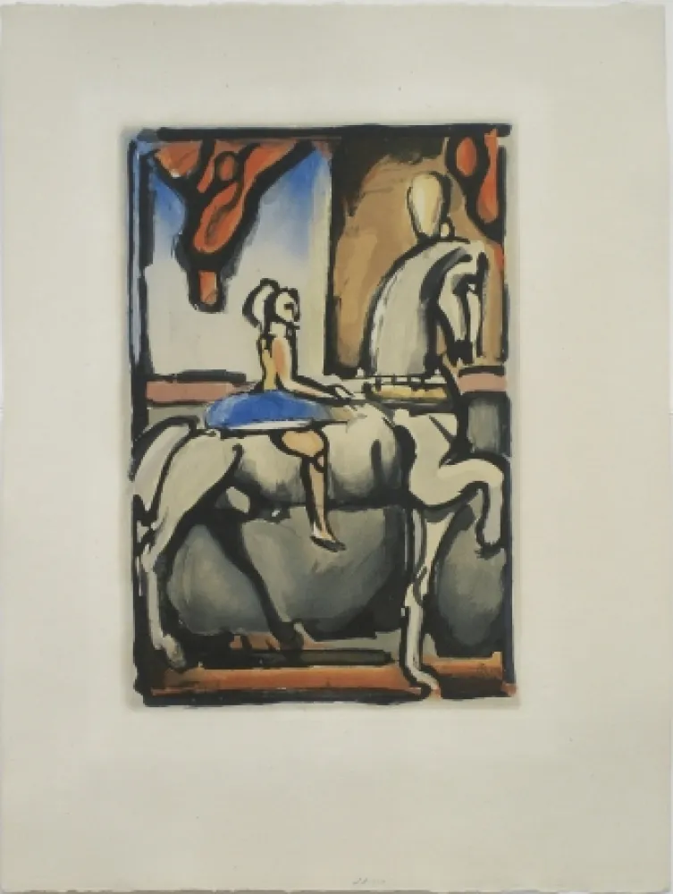 飞尘腐蚀法 Rouault - La Petite Ecuyere