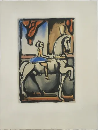 飞尘腐蚀法 Rouault - La Petite Ecuyere