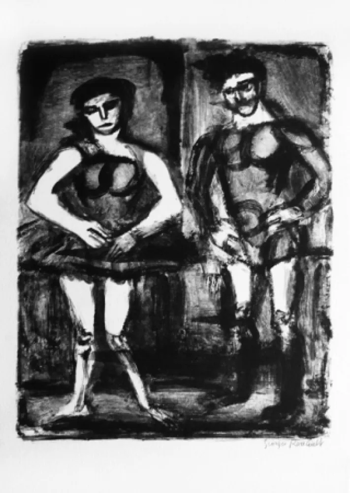 石版画 Rouault - Le dompteur