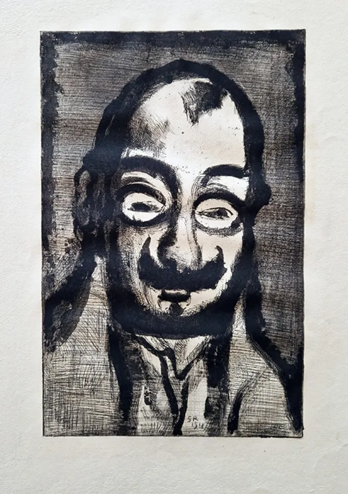 飞尘腐蚀法 Rouault - Le politicard