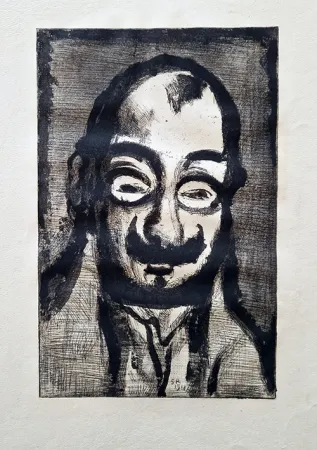 飞尘腐蚀法 Rouault - Le politicard
