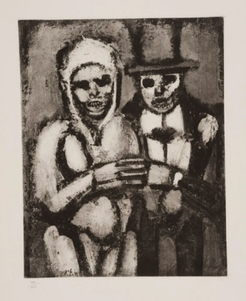 飞尘腐蚀法 Rouault - Les deux bonnes soeurs
