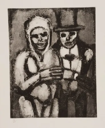 飞尘腐蚀法 Rouault - Les deux bonnes soeurs