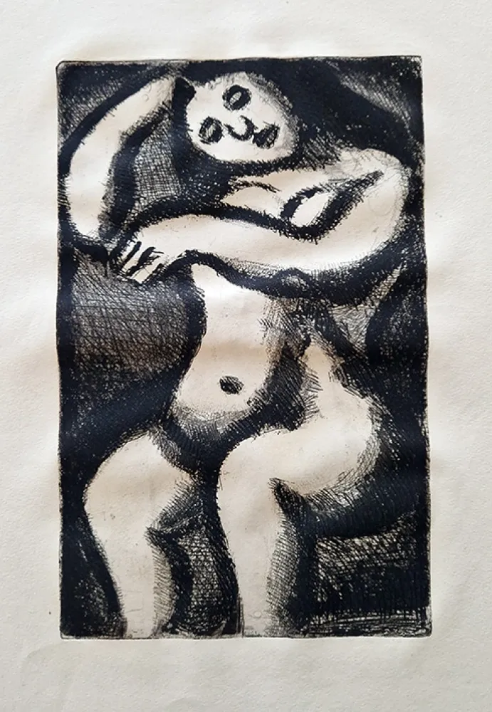 飞尘腐蚀法 Rouault - Nu assis