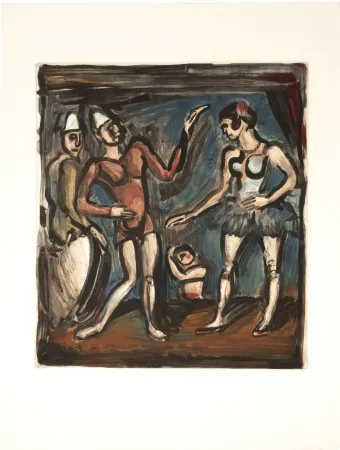飞尘腐蚀法 Rouault - Parade, from Circus