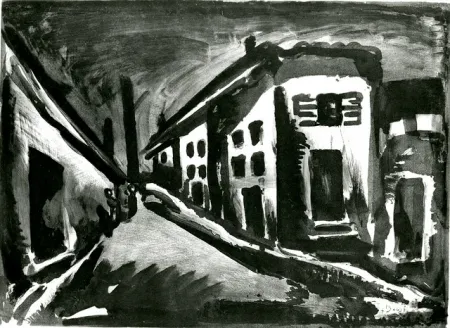 飞尘腐蚀法 Rouault - Rue des Solitaires