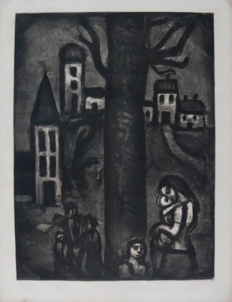 蚀刻飞尘法 Rouault - The Neighborhood of The Long Suffering
