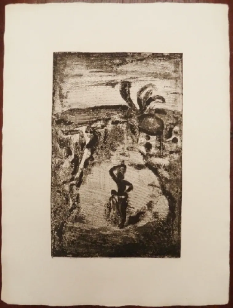 木刻 Rouault - Village en Jamaïque