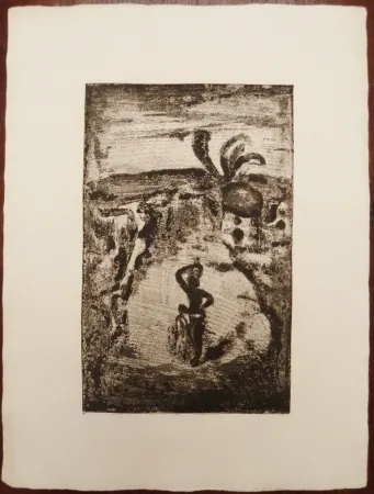 木刻 Rouault - Village en Jamaïque
