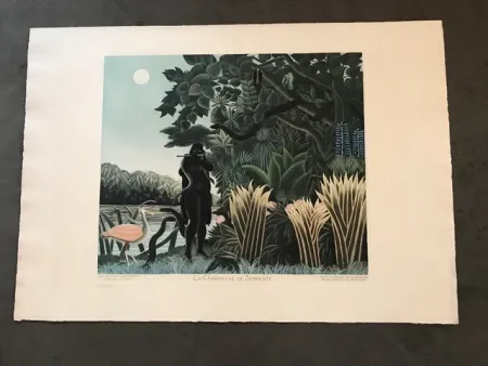 版画 Rousseau - La charmeuse de serpents 
