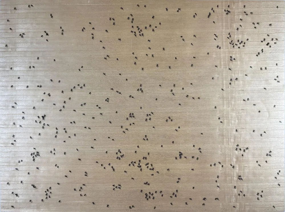 丝网印刷 Ruscha - Black Ants from the Insects Portfolio
