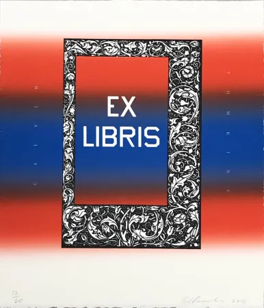 石版画 Ruscha - Ex Libris