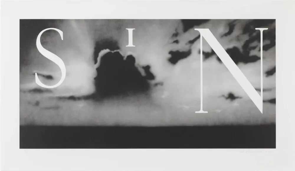 石版画 Ruscha - Sin - Without