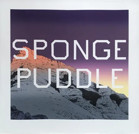 石版画 Ruscha - Sponge Puddle