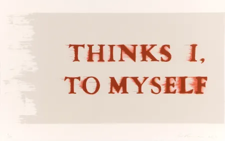 石版画 Ruscha - Thinks I, To Myself 